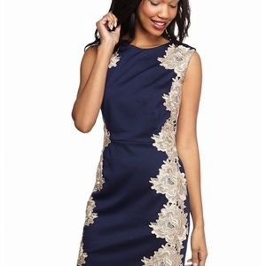 Lace Appliqué Sheath Dress